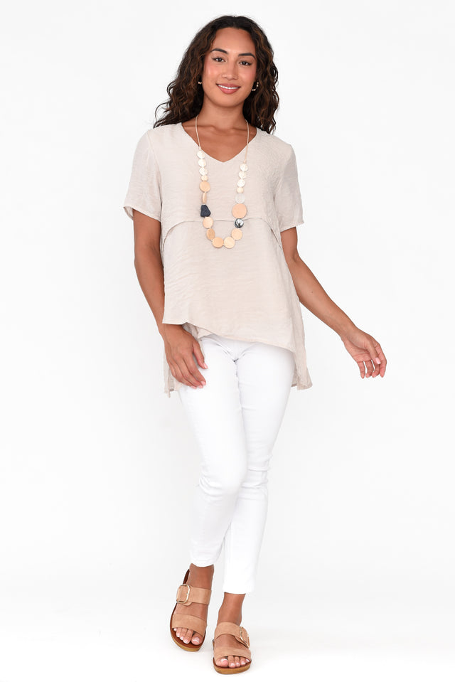 Alvina Natural Layered Tunic Top