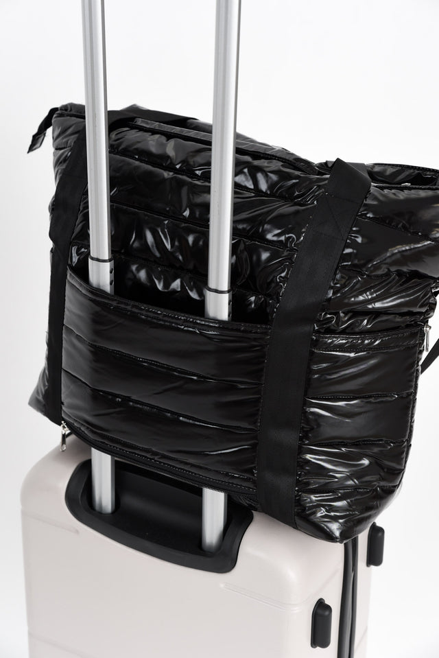 Antilla Black Puffer Tote Bag