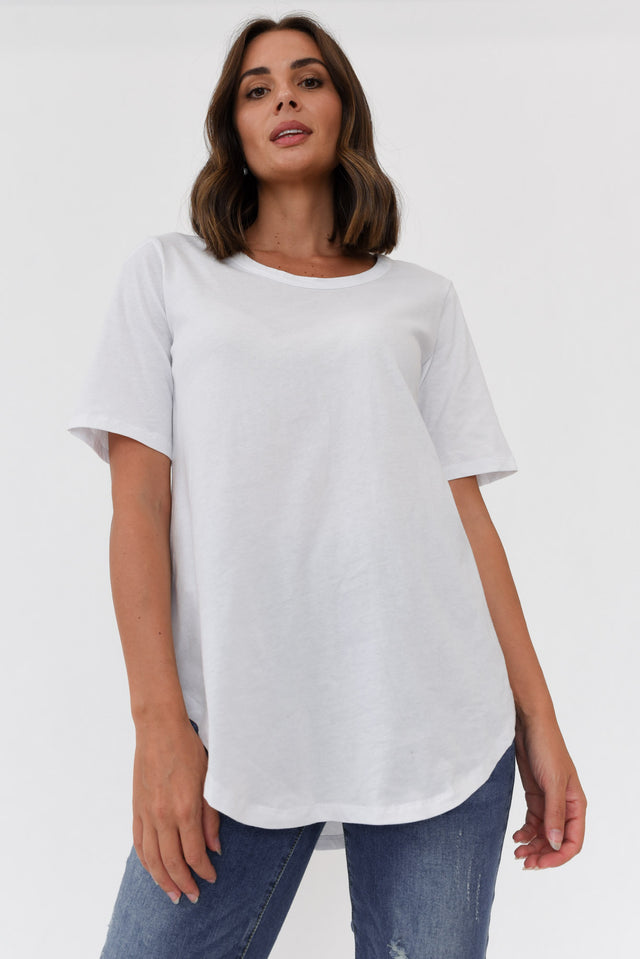 Ariana White Cotton Tee