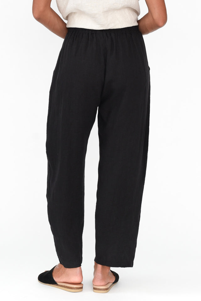 Ataya Black Linen Pants