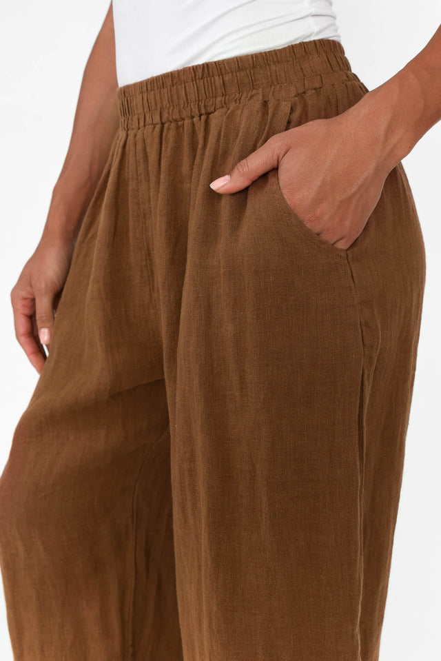 Ataya Mocha Linen Pants