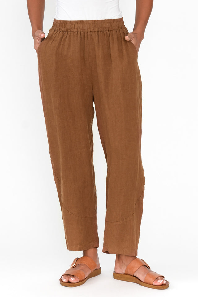 Ataya Mocha Linen Pants