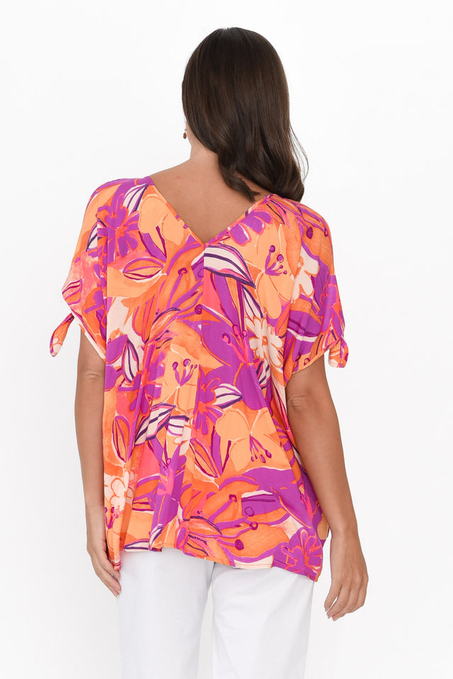 Avalee Pink Bloom Cold Shoulder Top