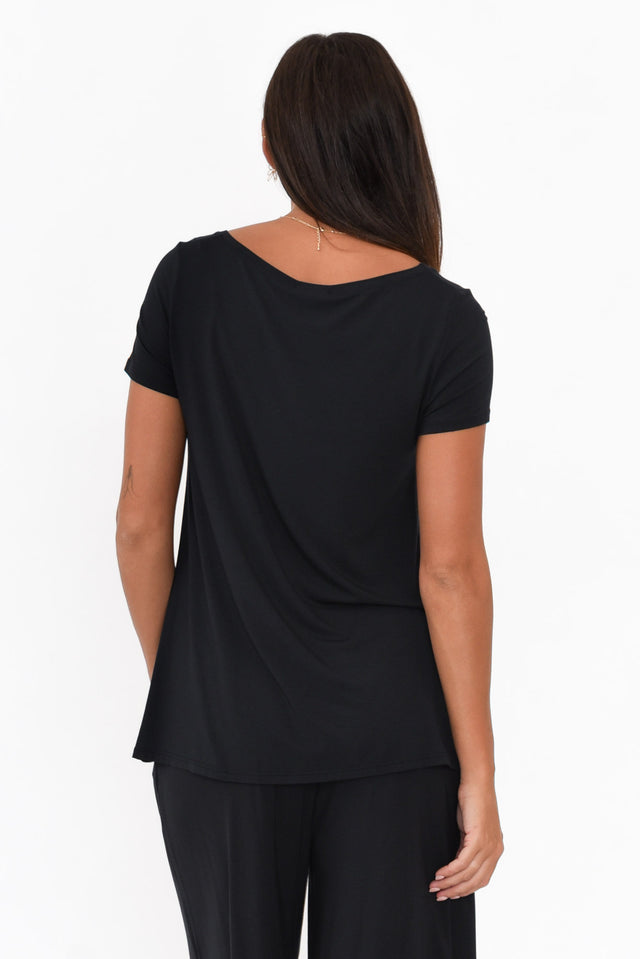 Black Micro Modal Swing Tee