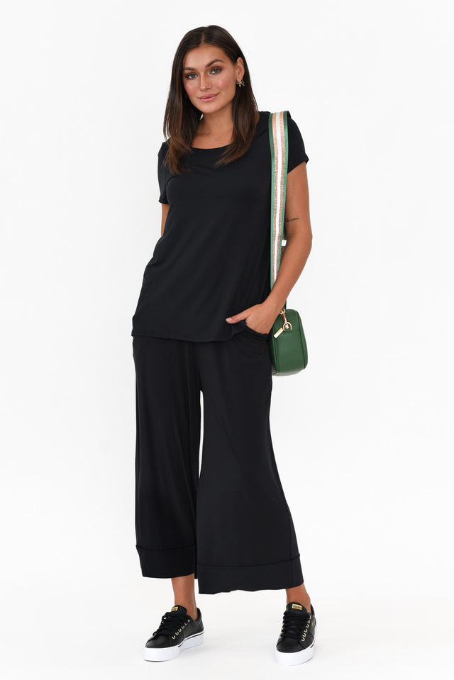 Black Micro Modal Swing Tee