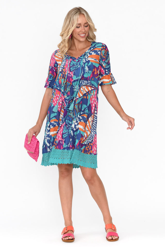 Cayman Blue Paradise Cotton Tunic Dress