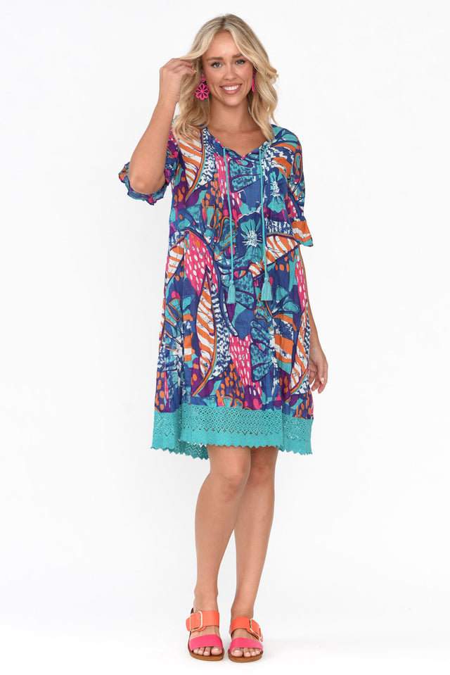 Cayman Blue Paradise Cotton Tunic Dress