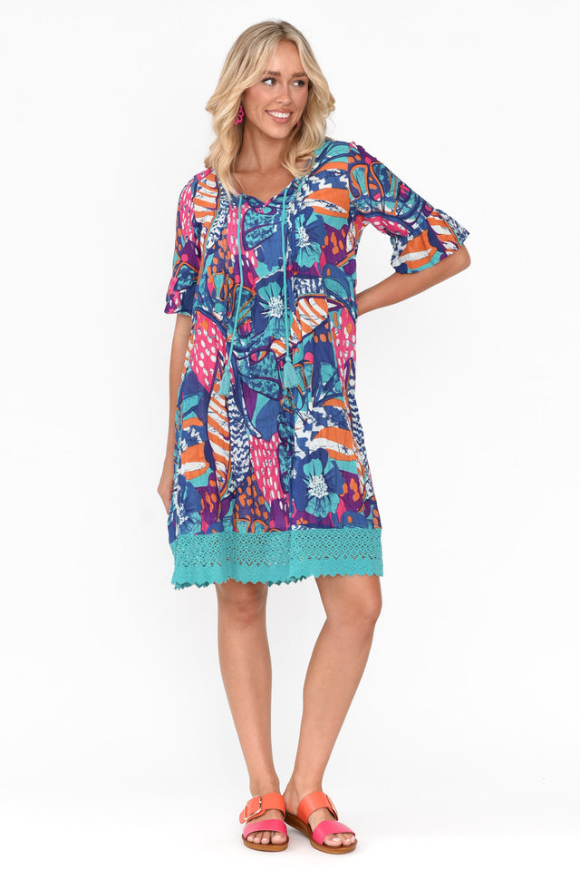 Cayman Blue Paradise Cotton Tunic Dress