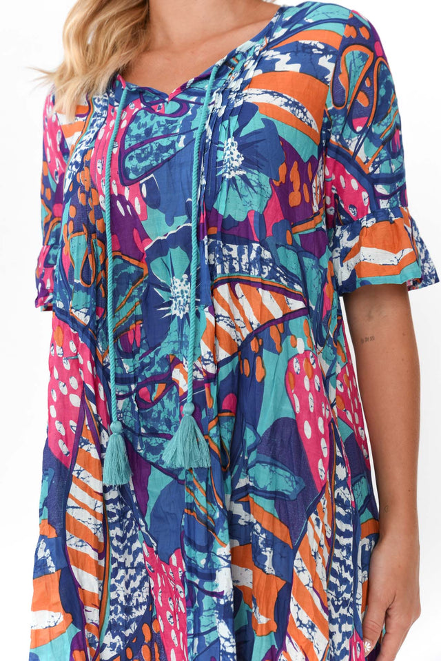 Cayman Blue Paradise Cotton Tunic Dress