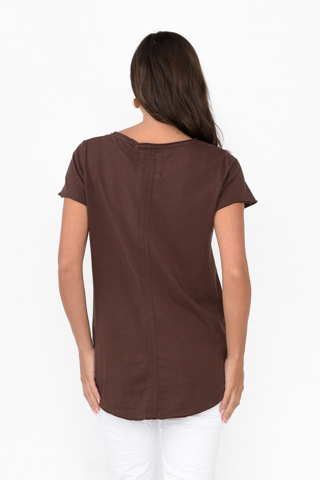 Chocolate Cotton Fundamental Vee Tee