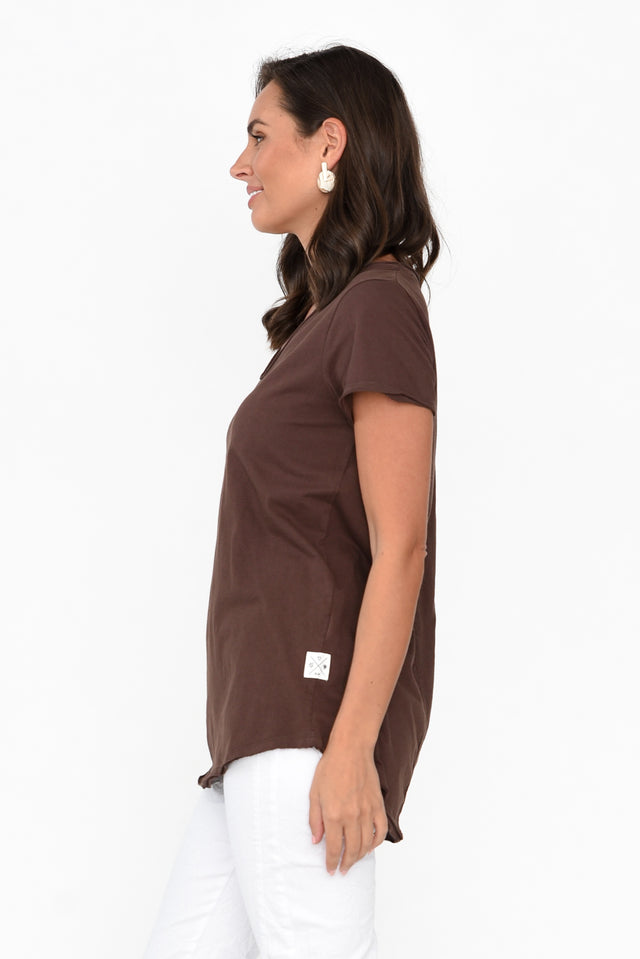 Chocolate Cotton Fundamental Vee Tee