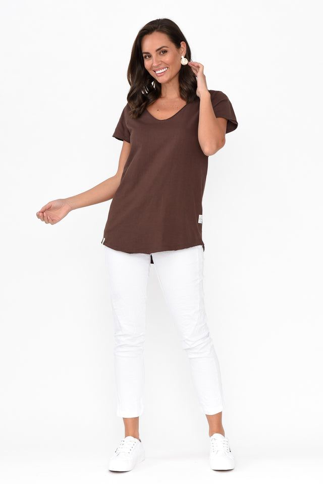 Chocolate Cotton Fundamental Vee Tee