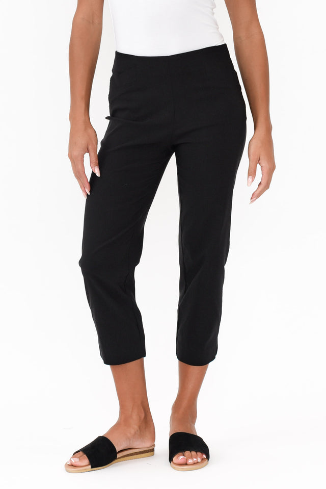 Cody Black Straight Leg Stretch Pants