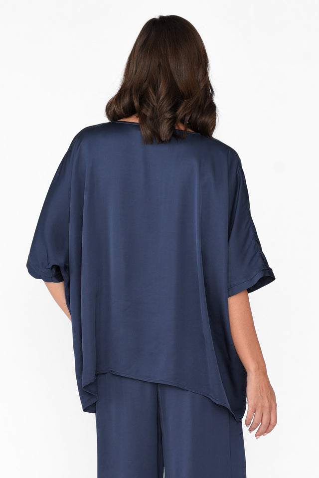 Eternal Navy Draped Top