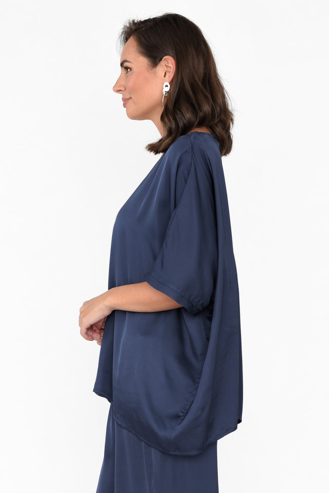 Eternal Navy Draped Top