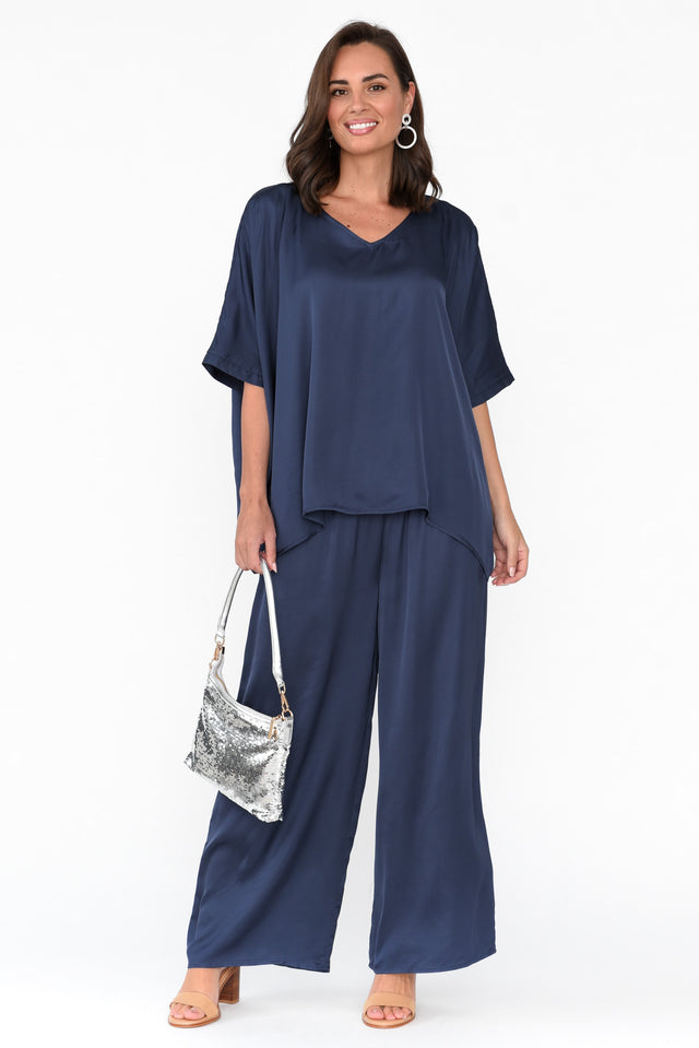 Eternal Navy Draped Top