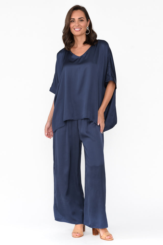 Eternal Navy Draped Top