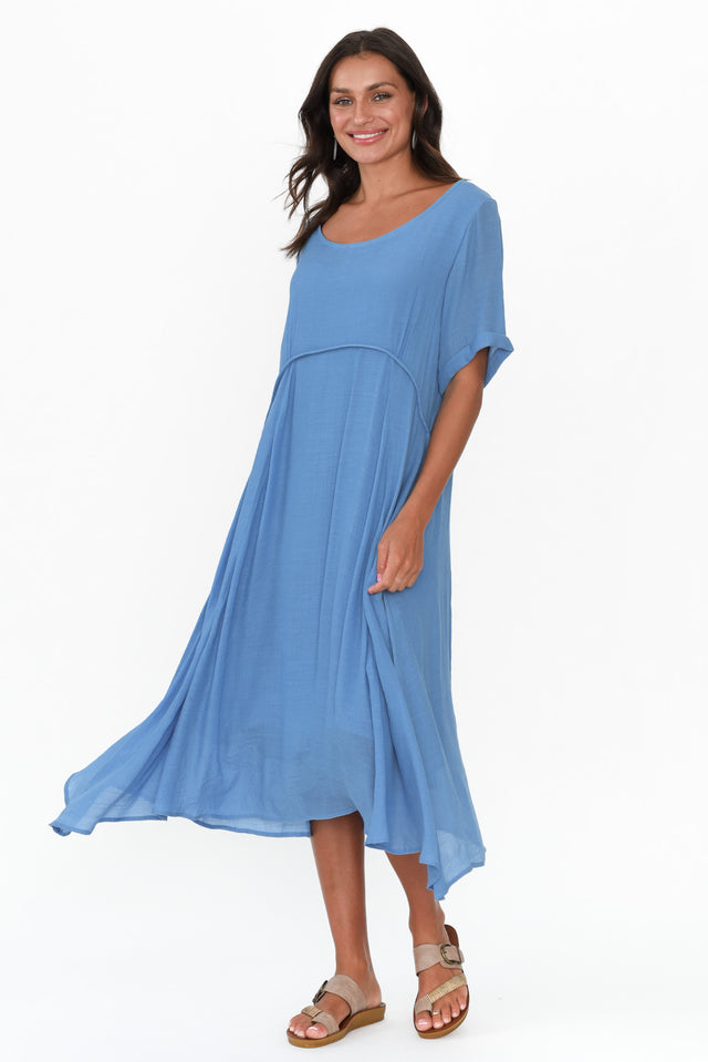 Everlyn Blue Crescent Dress