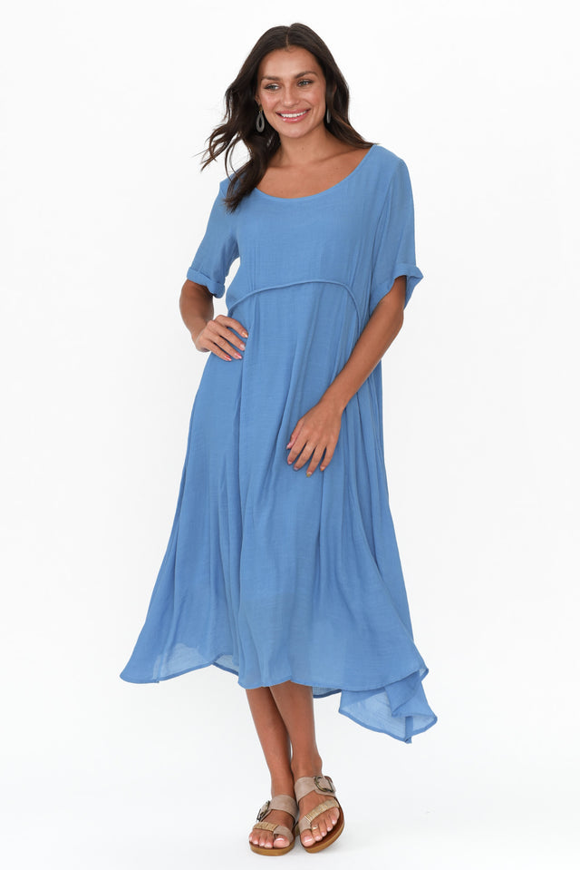 Everlyn Blue Crescent Dress