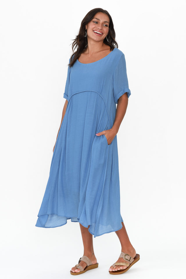 Everlyn Blue Crescent Dress