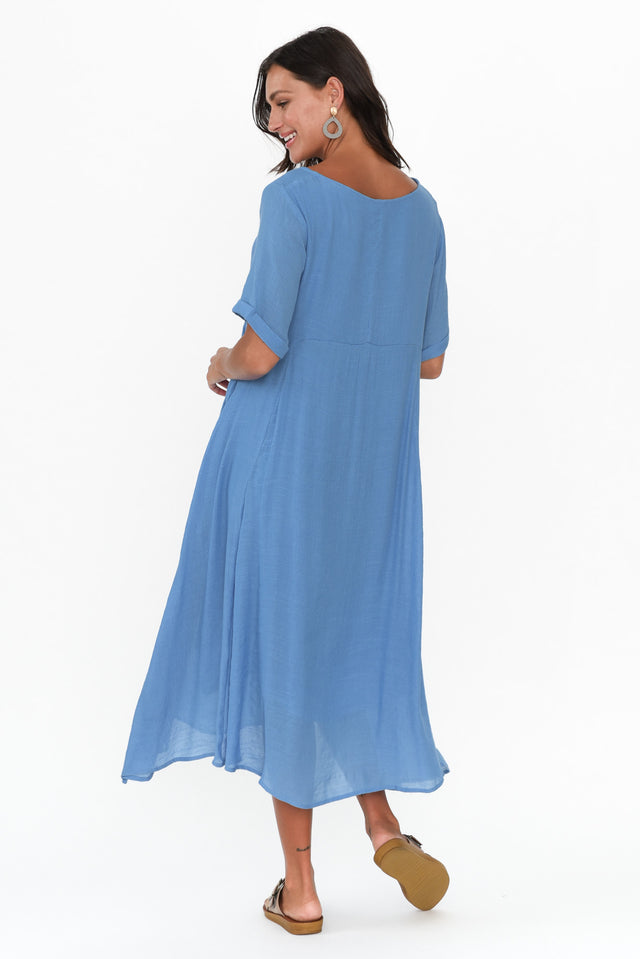 Everlyn Blue Crescent Dress