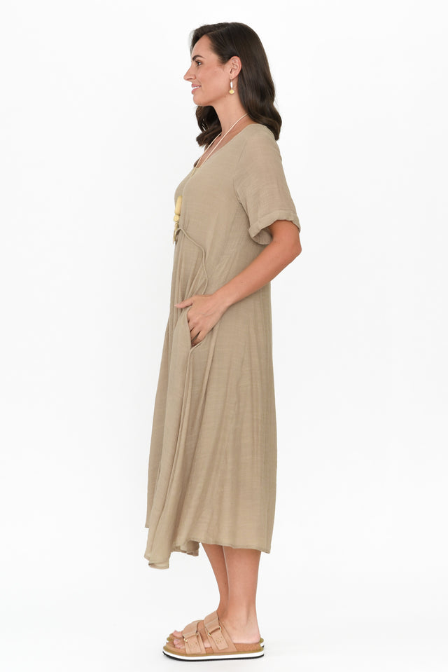 Everlyn Natural Crescent Dress