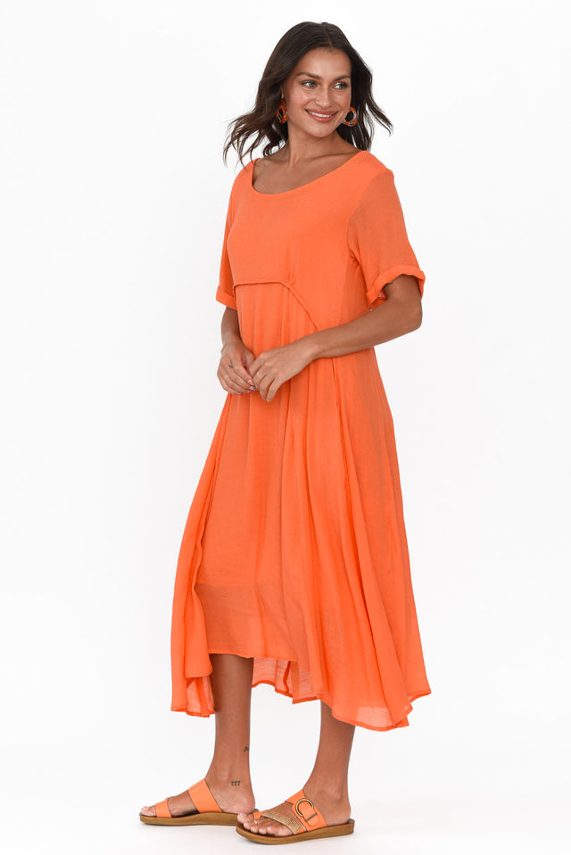 Everlyn Orange Crescent Dress