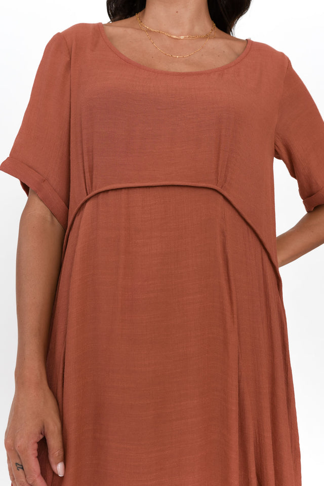 Everlyn Rust Crescent Dress