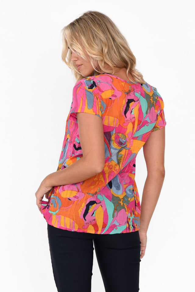 Fia Orange Poppy Cotton Top