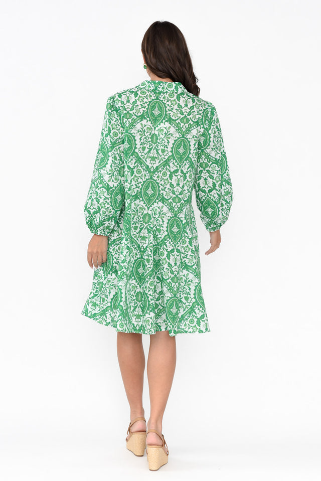 Fitzroy Green Paisley Cotton Dress