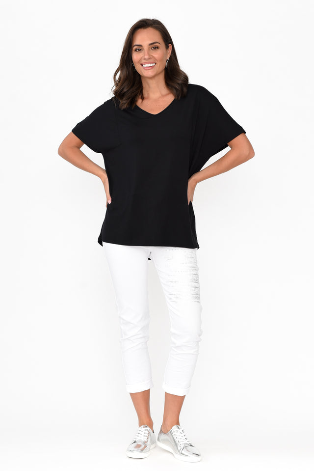 Ivy Black Micro Modal Swing Tee