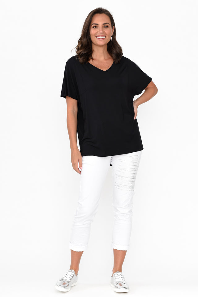 Ivy Black Micro Modal Swing Tee