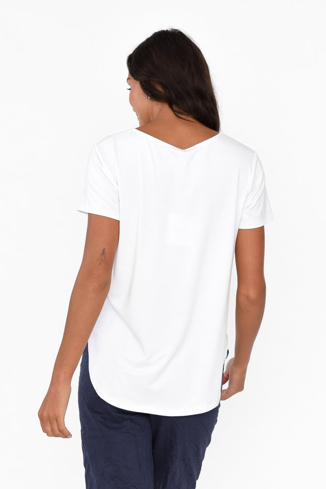 Janis White Bamboo Tee