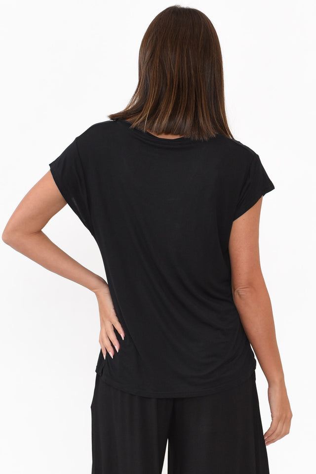 Jenkins Black Modal Tee