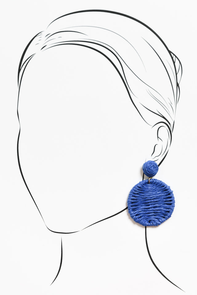 Jericho Cobalt Woven Disc Earrings