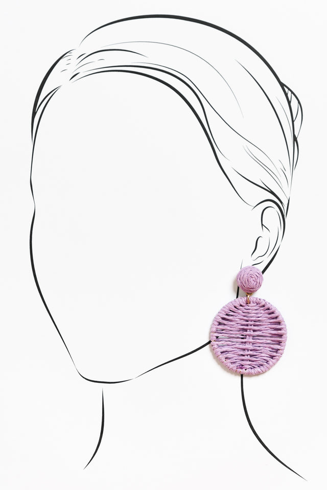 Jericho Lilac Woven Disc Earrings