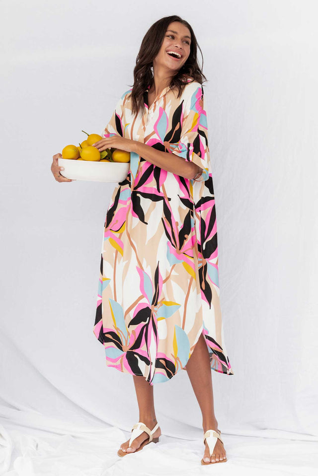 Kazi Natural Tropical Shirt Dress