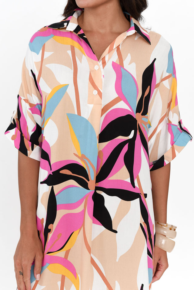 Kazi Natural Tropical Shirt Dress