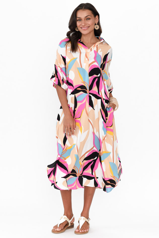 Kazi Natural Tropical Shirt Dress