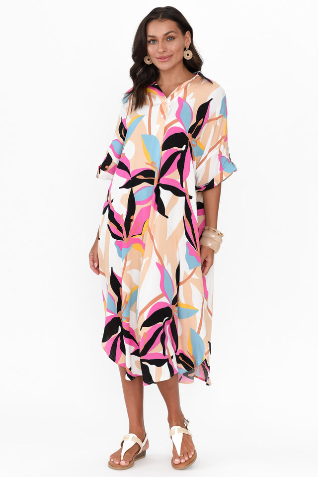 Kazi Natural Tropical Shirt Dress