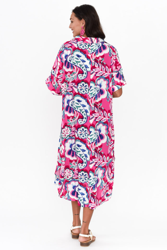 Kazi Pink Garden Shirt Dress