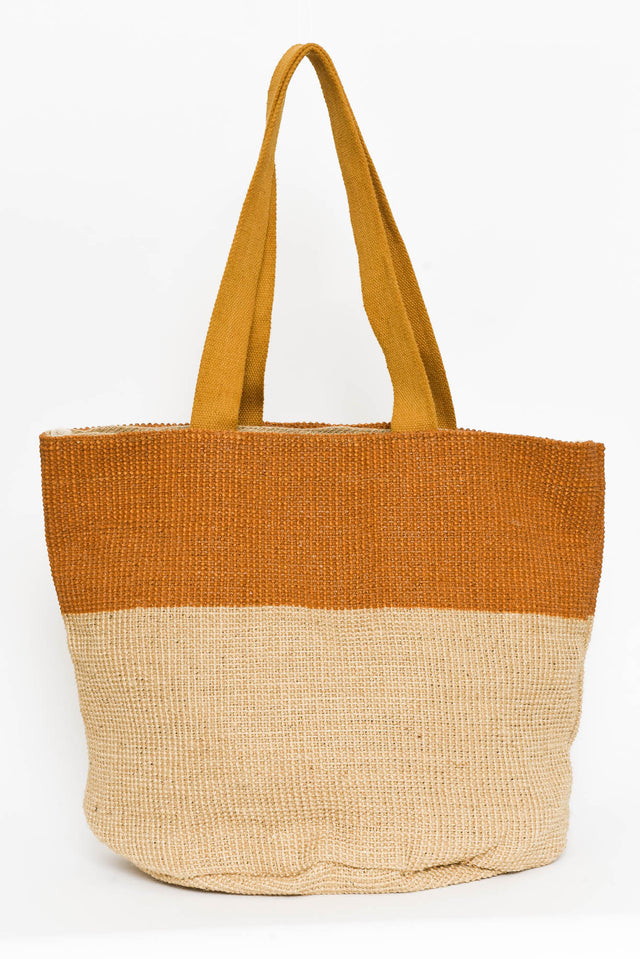 Kierra Rust Jute Tote Bag