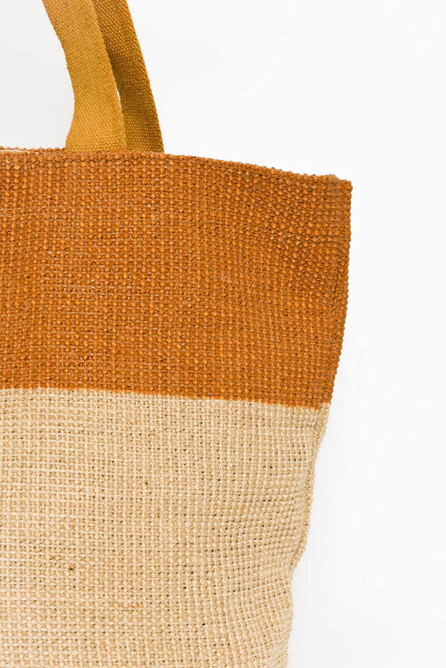 Kierra Rust Jute Tote Bag