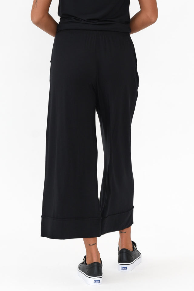 Lena Black Micro Modal Resort Pants