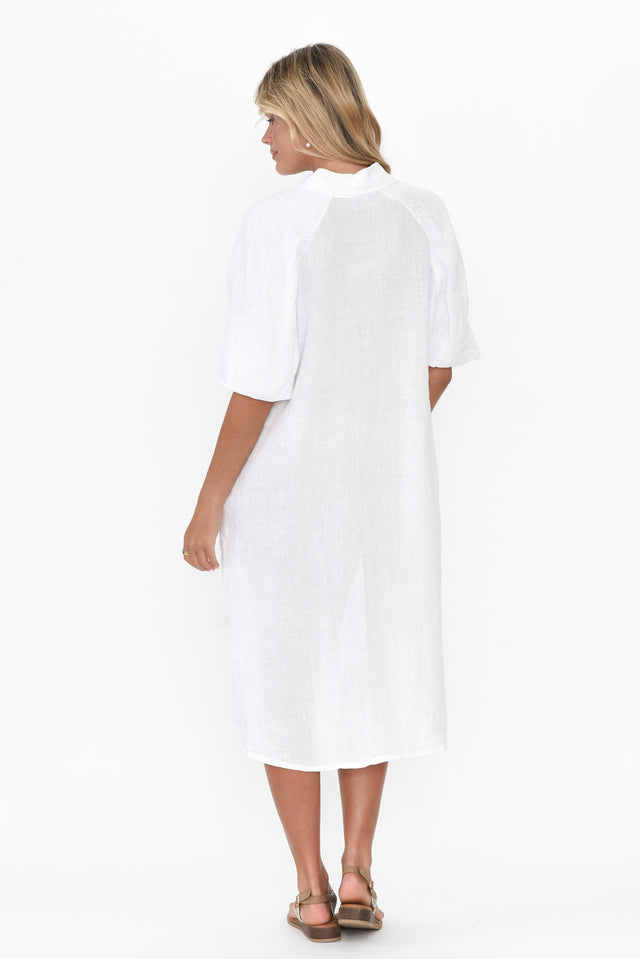 Leon White Linen Shirt Dress