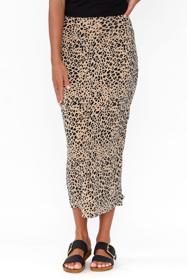 Leopard Bamboo Maxi Tube Skirt