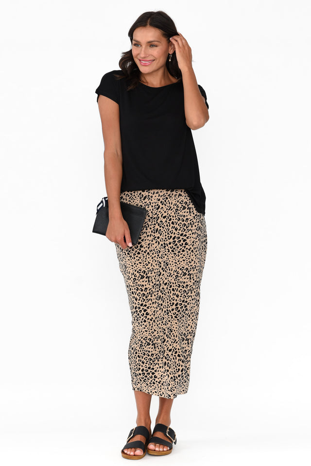 Leopard Bamboo Maxi Tube Skirt