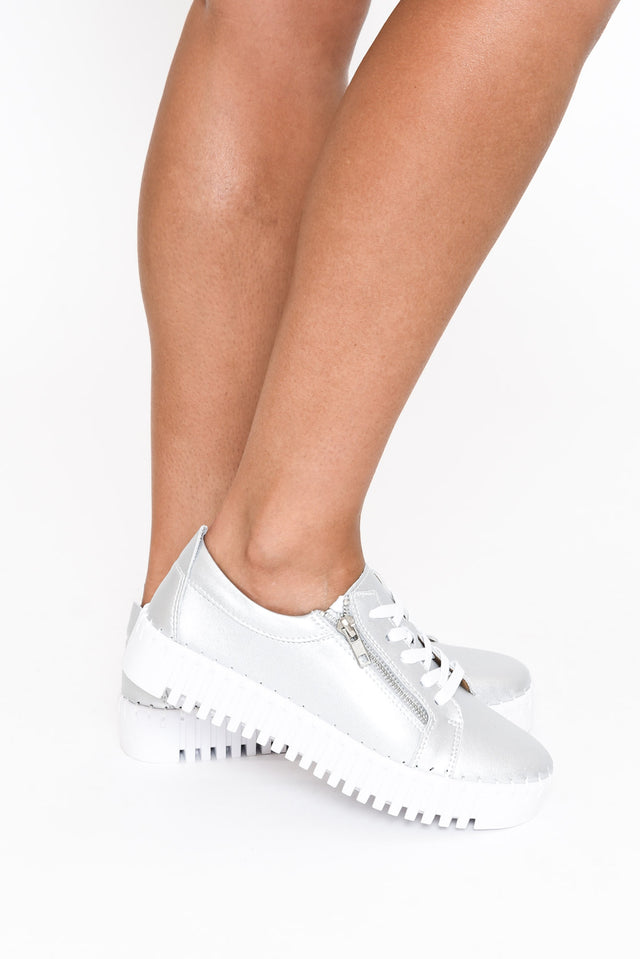 Medusa Silver Platform Sneaker