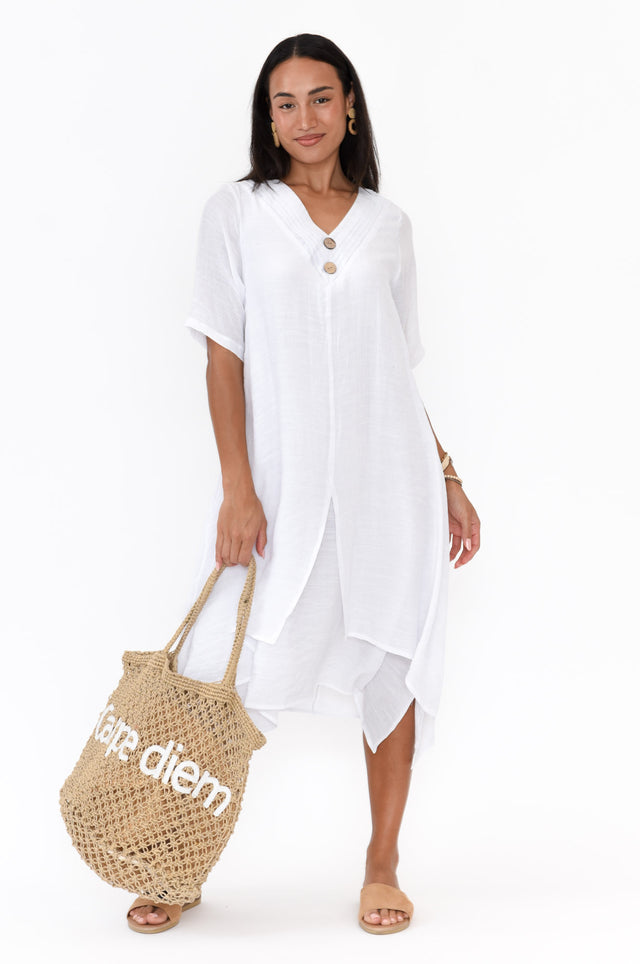 Nala White Layers Dress  