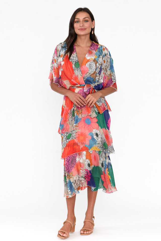 Natalie Summer Daisy Silk Layer Dress